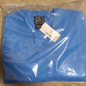 Jos A Bank 100% Cashmere Sweater Small Bright Blue